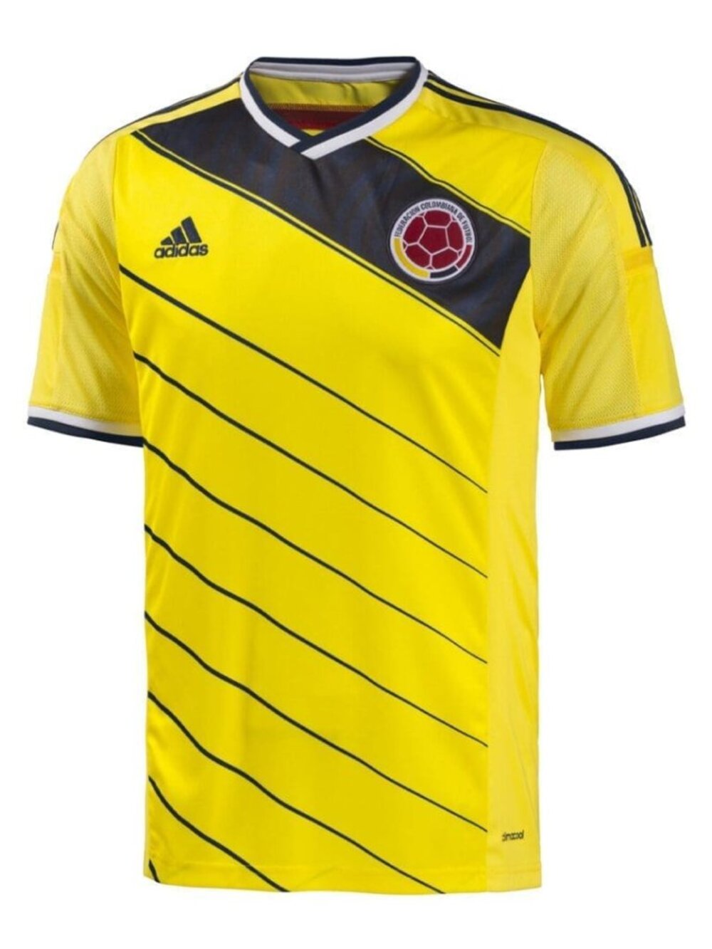 COLOMBIA MEN'S 2014 2015 Sz M HOME FOOTBALL SHIRT SOCCER JERSEY ADIDAS .